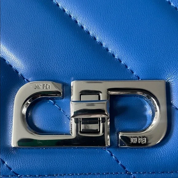 JW PEI Blue Quilted Purse / Clutch Elsa Front Flap Crossbody Bag - Picture 9 of 16